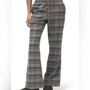 Urban Outfitters Silence + Noise Grey multi color plaid flare pants medium New